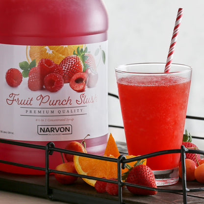 Narvon Fruit Punch Slushy 4.5:1 Concentrate 1 Gallon - 4/Case
