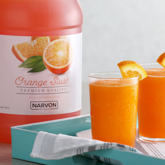 Narvon Orange Slushy 4.5:1 Concentrate 1 Gallon - 4/Case