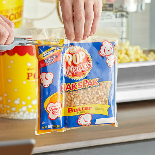 Pop Weaver All-In-One Naks Pak Popcorn Kit for 12 oz. Poppers - 24/Case