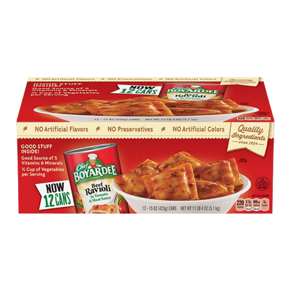 Chef Boyardee Beef Ravioli 15 oz., 12 pk.