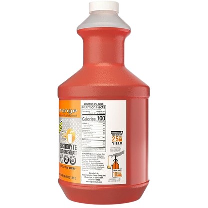 Sqwincher Liquid Concentrate, Yields 5-Gallon, "No Stir Formula", Orange, 64-Ounce