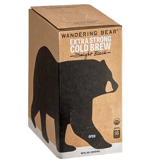 Wandering Bear Organic Straight Black Decaf Cold Brew Coffee