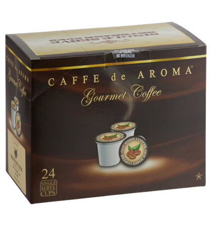 Caffe de Aroma Coffee Single Serve Cups - 24/Box