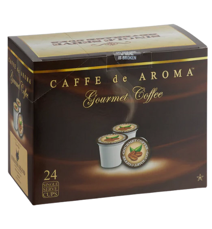 Caffe de Aroma Coffee Single Serve Cups - 24/Box