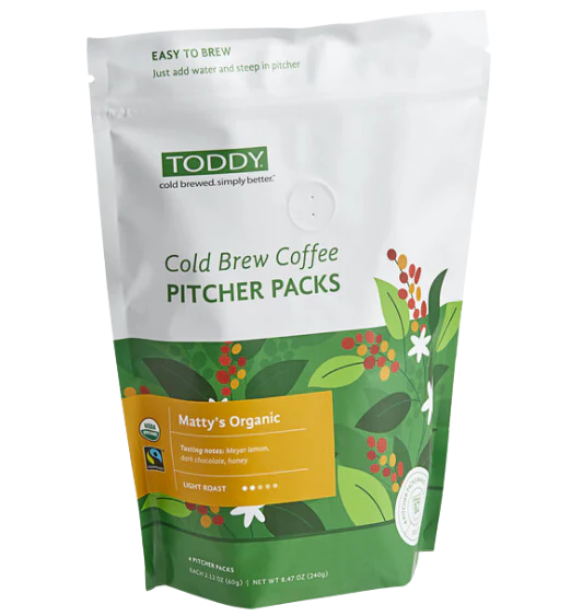Toddy Fair Trade Organic Cold Brew Coffee Pitcher Packs