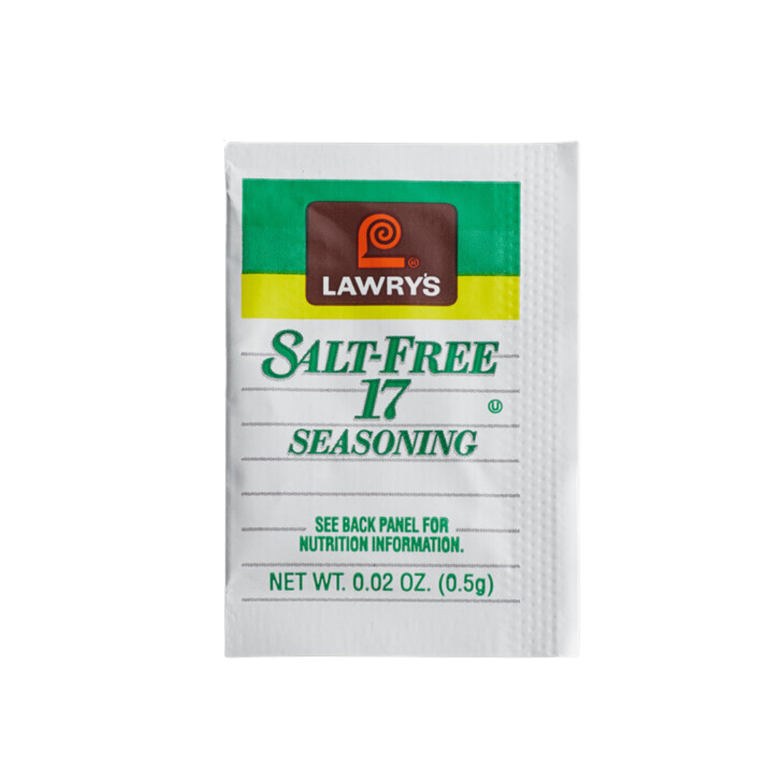 Lawry's 0.5 gram Salt-Free 17 Seasoning Packet - 500/Case