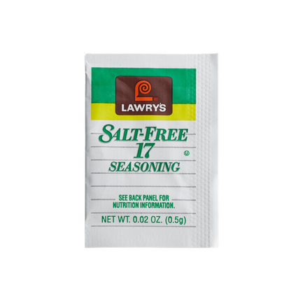 Lawry's 0.5 gram Salt-Free 17 Seasoning Packet - 500/Case