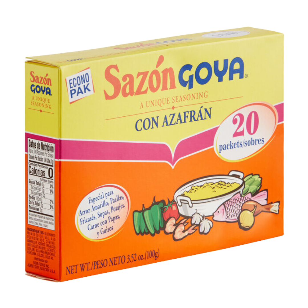 Goya 3.52 oz. Sazon with Saffron Seasoning Packets - 20/Box