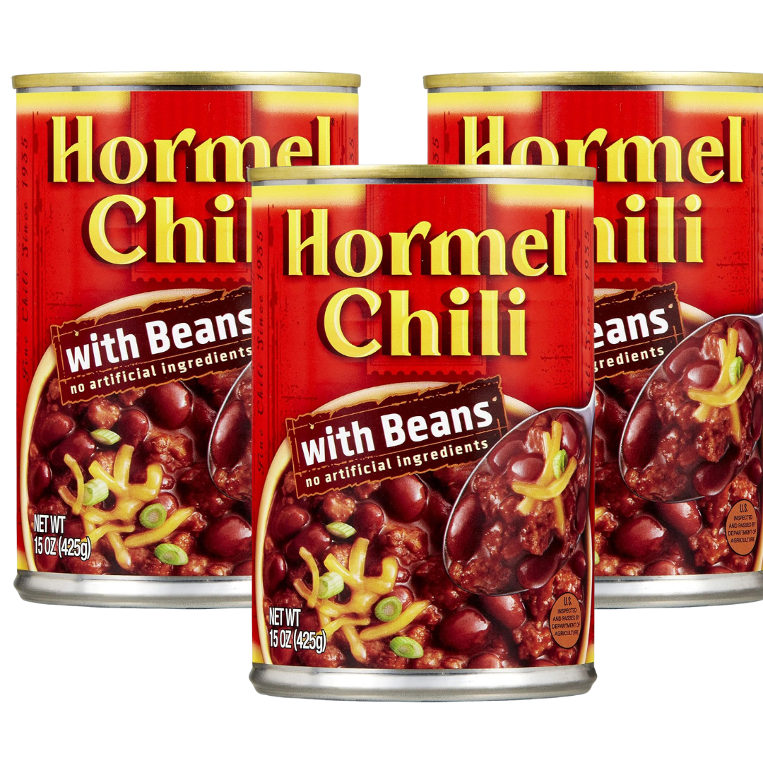 Hormel Homestyle Chili with Beans and without beans