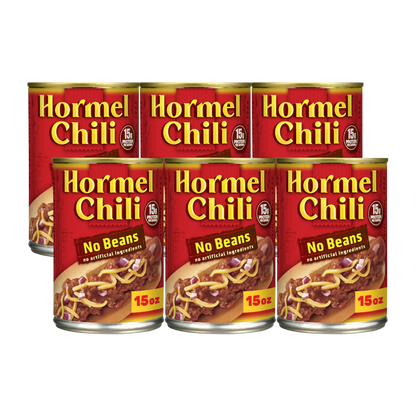 Hormel Homestyle Chili with Beans and without beans