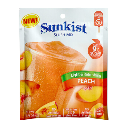 Sunkist Single Serve Peach Slush Mix - 15/Case