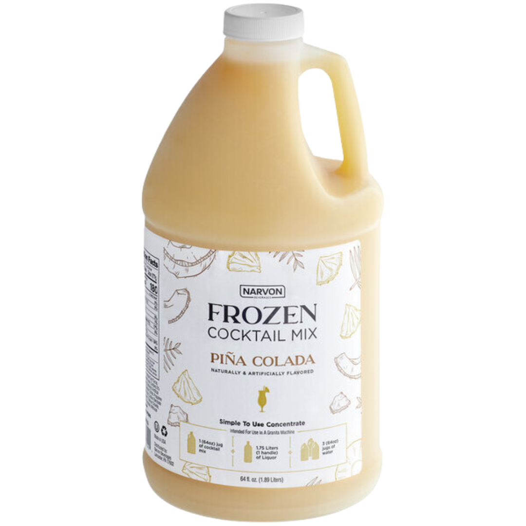 Narvon Pina Colada Frozen Cocktail Mix Concentrate 1/2 Gallon