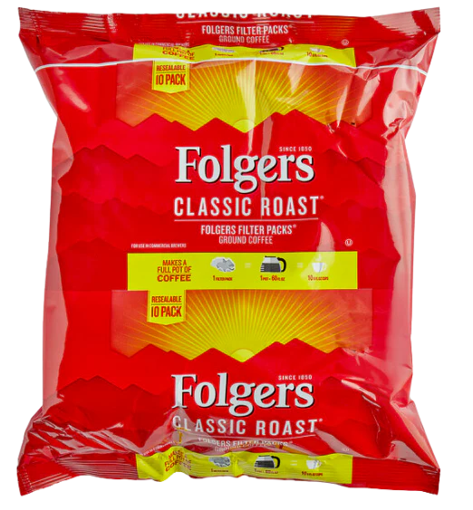 Folgers Classic Decaf Coffee Filter Pack - 40/Case