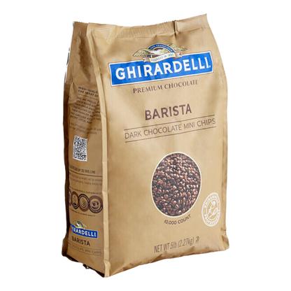 Ghirardelli 5 lb. Barista Dark Chocolate 10M Baking Chips