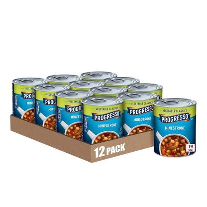 Progresso Vegetable Classics Soup, Minestrone, (Pack of 12)