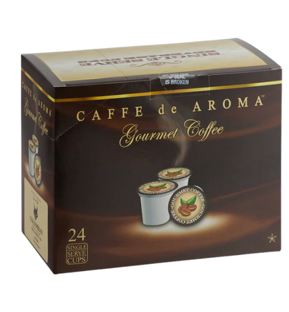 Caffe de Aroma Coffee Single Serve Cups - 24/Box