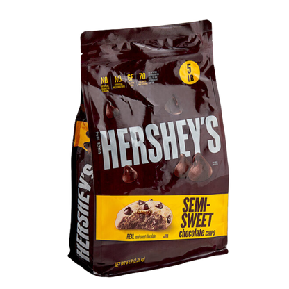HERSHEY'S Semi-Sweet 1M Baking Chips 5 lb. Resealable Bag