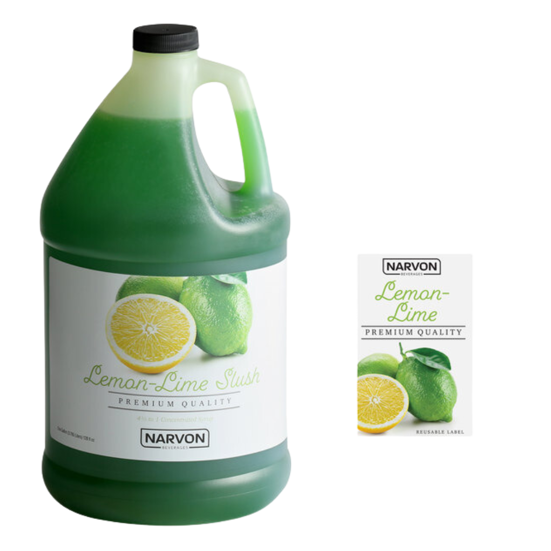 Narvon Lemon Lime Slushy 4.5:1 Concentrate 1 Gallon - 4/Case