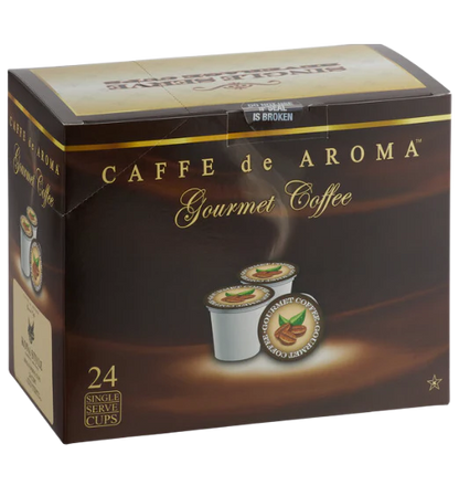 Caffe de Aroma Coffee Single Serve Cups - 24/Box