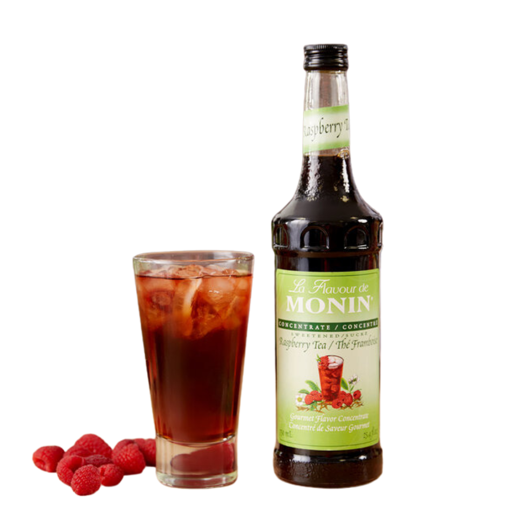 Monin 750 mL Raspberry Tea 7:1 Concentrate