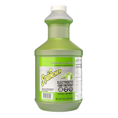 Sqwincher Liquid Concentrate, Yields 5-Gallon, "No Stir Formula", Lemon Lime, 64-Ounce