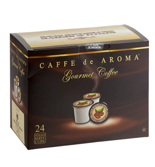 Caffe de Aroma Coffee Single Serve Cups - 24/Box