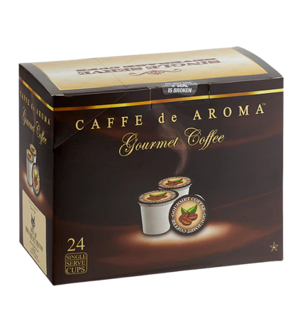 Caffe de Aroma Coffee Single Serve Cups - 24/Box