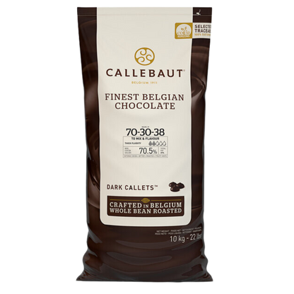 Callebaut Recipe 70/30 Dark Chocolate Callets™ 22 lb.