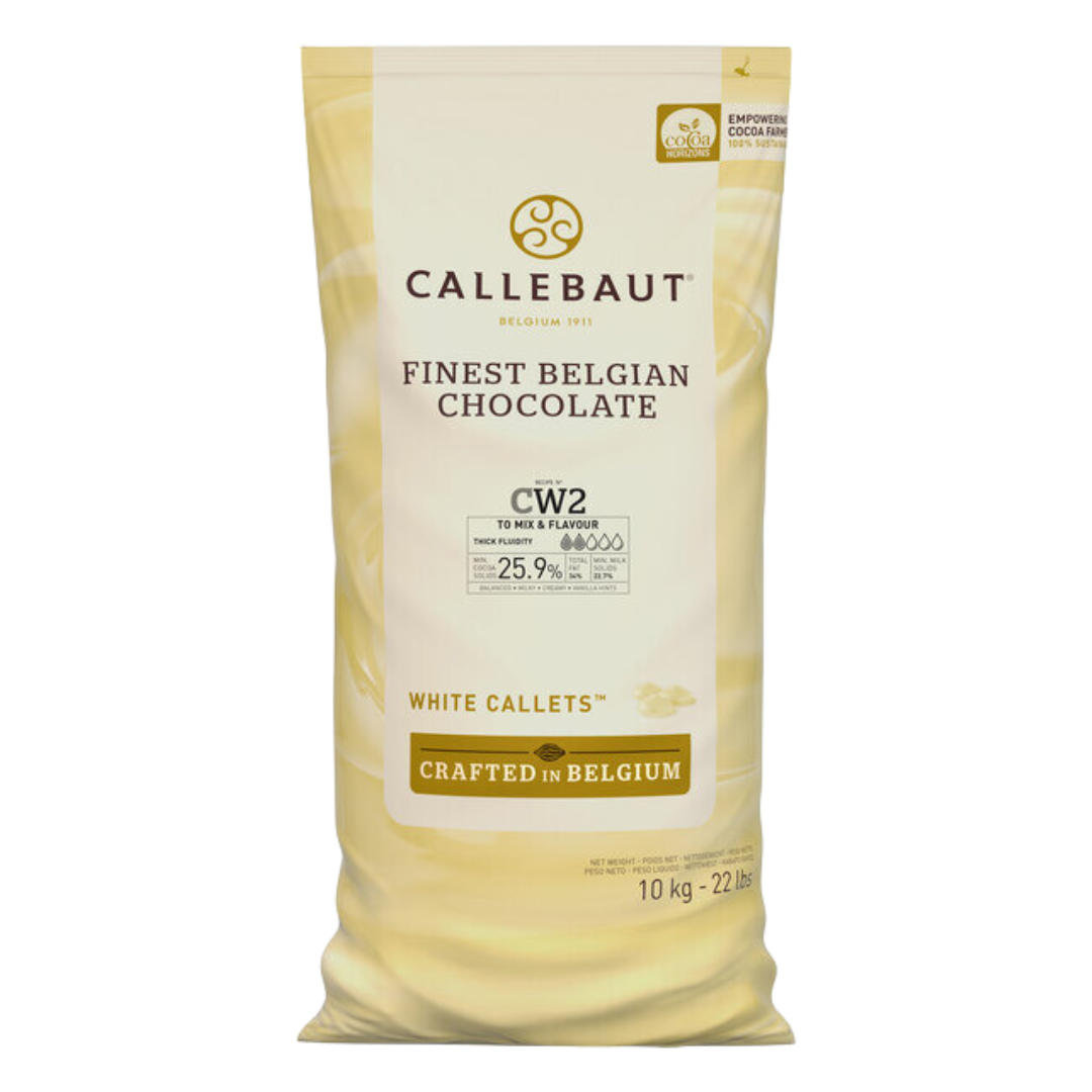 Callebaut Recipe CW2 White Chocolate Callets™ 22 lb.