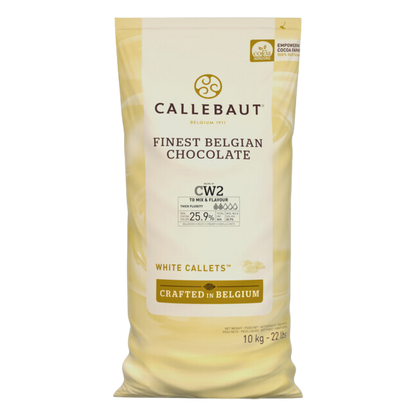 Callebaut Recipe CW2 White Chocolate Callets™ 22 lb.