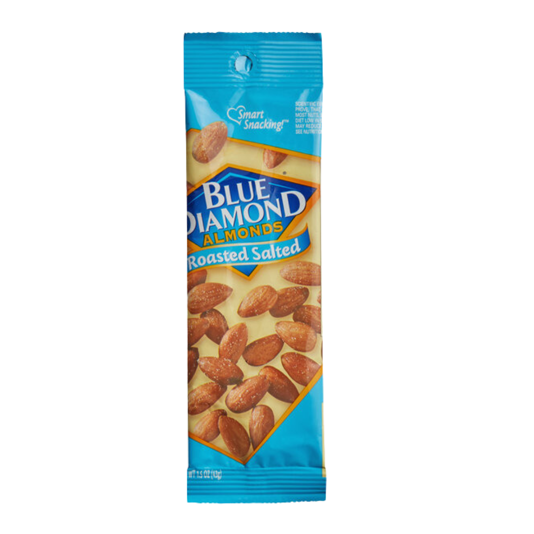 Blue Diamond 1.5 oz. Pouch Roasted & Salted Almonds - 144/Case