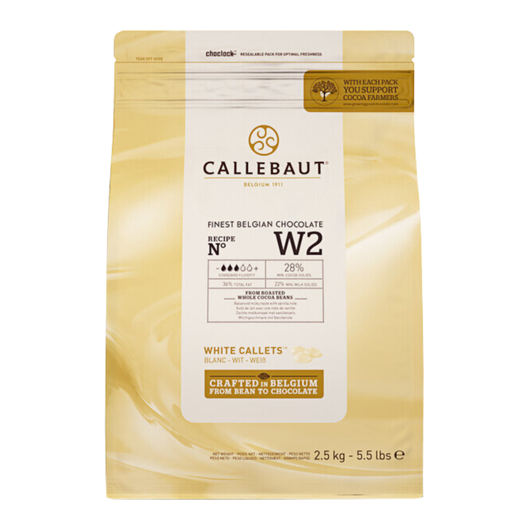 Callebaut Recipe W2 White Chocolate Callets™ 5.5 lb.