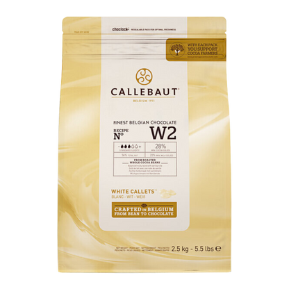 Callebaut Recipe W2 White Chocolate Callets™ 5.5 lb.