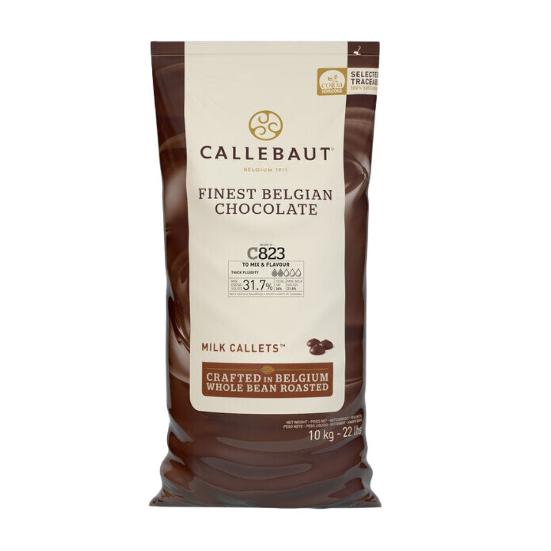 Callebaut Recipe C823 Milk Chocolate Callets™ 22 lb.