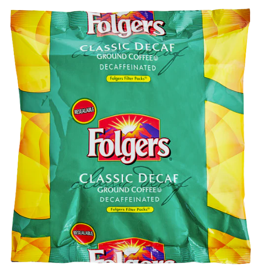 Folgers Classic Decaf Coffee Filter Pack - 40/Case