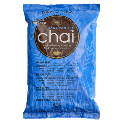 David Rio Elephant Vanilla Chai Tea Latte Mix 4 lb.