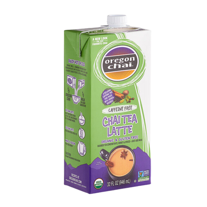 Oregon Chai Organic Caffeine Free Chai Tea Latte 1:1 Concentrate 32 fl. oz.