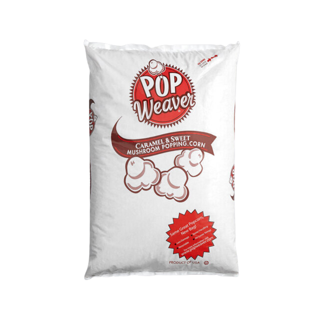 Pop Weaver 50 lb. Caramel & Sweet Mushroom Popcorn Kernels
