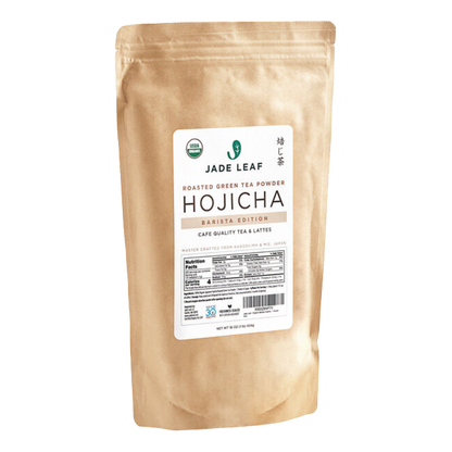 Jade Leaf Organic Hojicha Barista Edition Roasted Green Tea Powder 1 lb. (454g)