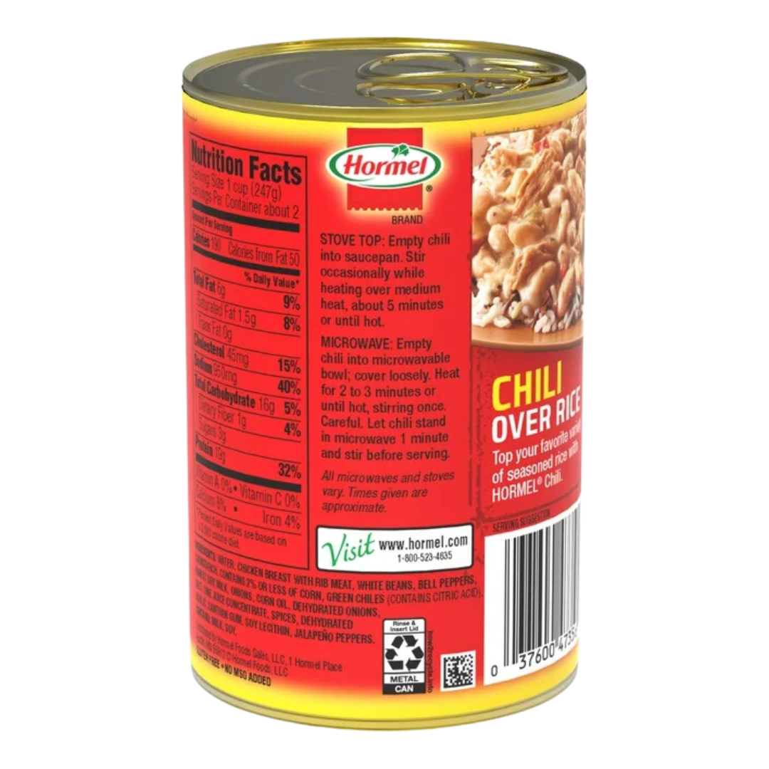 Hormel 100% Natural White Chicken Chili with Beans (Pack of 6)