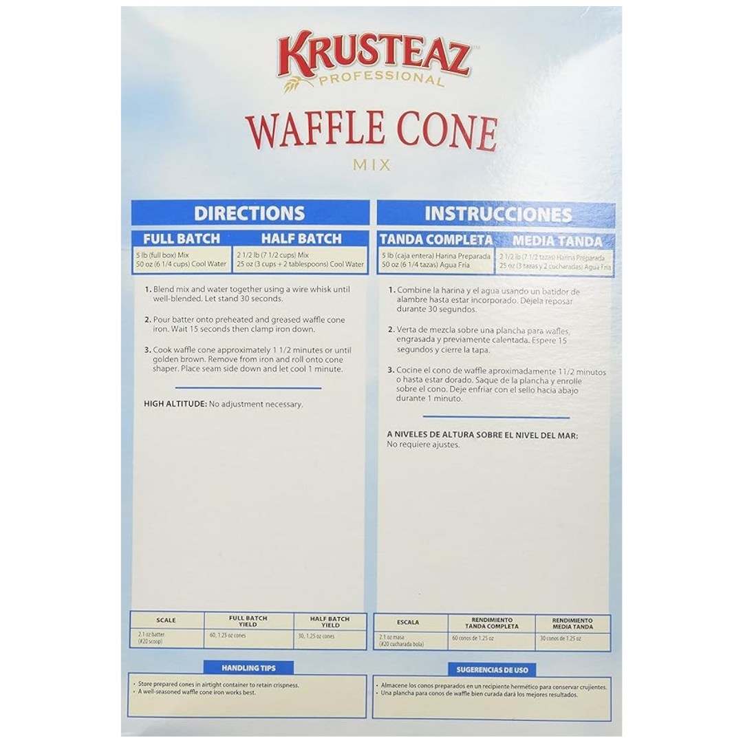 Krusteaz Professional Waffle Cone Mix, 5 lb