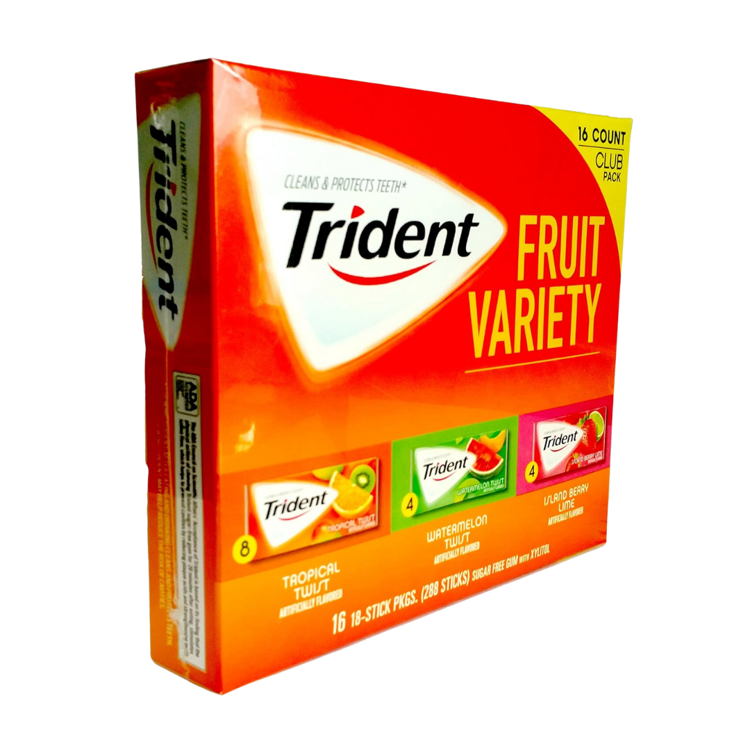 Trident Sugar-Free Gum Fruit Variety Pack 20 pk.