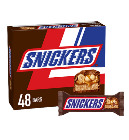 Snickers Chocolate Candy Bars Full Size Bulk Pack (1.86 oz., 48 ct.)