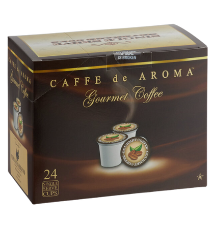 Caffe de Aroma Sumatra Blend Coffee Single Serve Cups - 24/Box