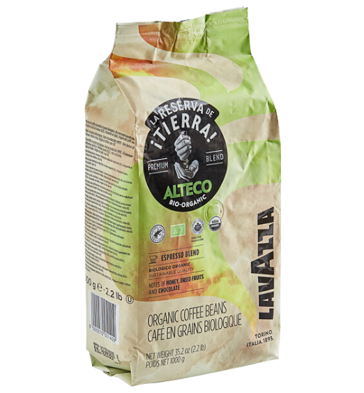 Lavazza Organic Tierra! Alteco Whole Bean Espresso 2.2 lb.