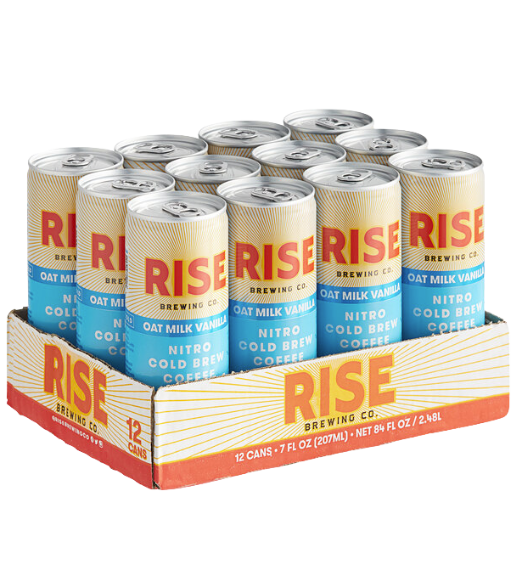 Rise Brewing Co. Organic Oat Milk Vanilla Nitro Cold Brew Coffee 7 fl. oz. - 12/Case