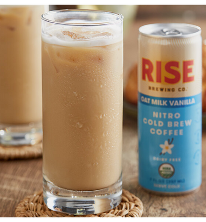 Rise Brewing Co. Organic Oat Milk Vanilla Nitro Cold Brew Coffee 7 fl. oz. - 12/Case