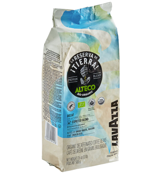 Lavazza Organic Tierra! Alteco Dek Decaf Whole Bean Espresso 1.1 lb.