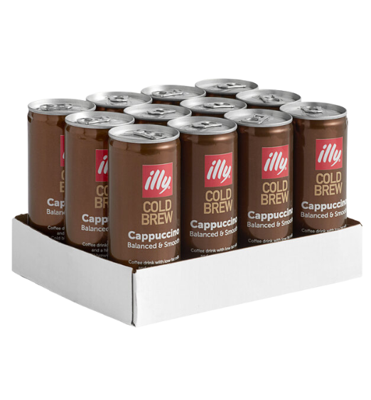 illy Cold Brew Latte Cappuccino 8.45 fl. oz. - 12/Case