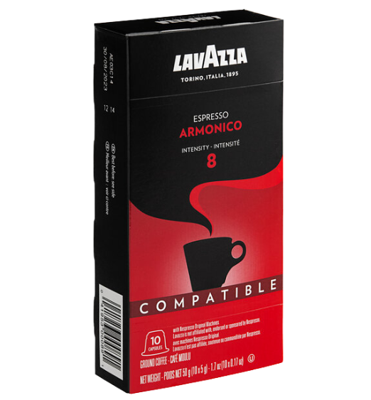 Lavazza Armonico Single Serve Capsules Compatible with Nespresso* Original Machines - 10/Box